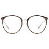 Linda Farrow - Kings Oversized Optical Glasses in Grey Horn - LFL747C38OPT - Linda Farrow Eyewear