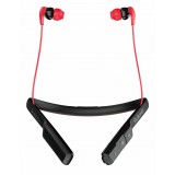 Skullcandy - Method BT Sport - Black / Red - Bluetooth Wireless Sweat-Resistant Sport Earbuds with Microphone - Neck Collar