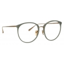 Linda Farrow - Kings Oversized Optical Glasses in Steel - Linda Farrow Eyewear