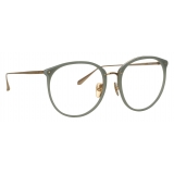 Linda Farrow - Kings Oversized Optical Glasses in Steel - Linda Farrow Eyewear