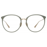 Linda Farrow - Kings Oversized Optical Glasses in Steel - Linda Farrow Eyewear