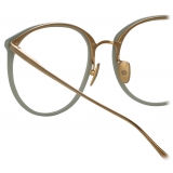 Linda Farrow - Kings Oversized Optical Glasses in Steel - Linda Farrow Eyewear