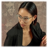 Linda Farrow - Kings Oversized Optical Glasses in Steel - Linda Farrow Eyewear