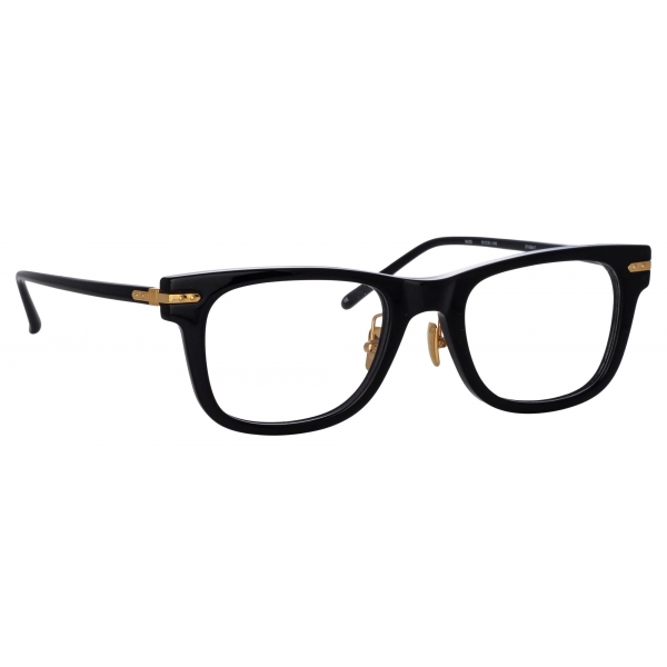 Linda Farrow - Occhiali da Vista Portico D-Frame in Nero (Asian Fit) - LF68AC1OPT - Linda Farrow Eyewear