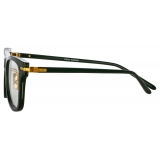 Linda Farrow - Portico D-Frame Optical Glasses in Forest Green (Asian Fit) - Linda Farrow Eyewear