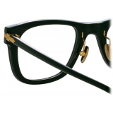 Linda Farrow - Portico D-Frame Optical Glasses in Forest Green (Asian Fit) - Linda Farrow Eyewear