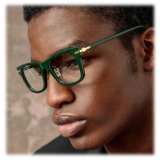 Linda Farrow - Portico D-Frame Optical Glasses in Forest Green (Asian Fit) - Linda Farrow Eyewear