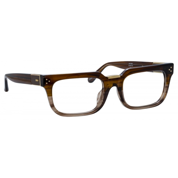 Linda Farrow - Occhiali da Vista Yoan Angolare in Corno Caramello - LFL1482C2OPT - Linda Farrow Eyewear