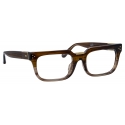 Linda Farrow - Occhiali da Vista Yoan Angolare in Corno Caramello - LFL1482C2OPT - Linda Farrow Eyewear