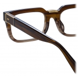 Linda Farrow - Occhiali da Vista Yoan Angolare in Corno Caramello - LFL1482C2OPT - Linda Farrow Eyewear