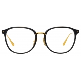 Linda Farrow - Occhiali da Vista Park D-Frame in Nero e Oro Giallo - LFL1483C1OPT - Linda Farrow Eyewear