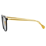 Linda Farrow - Occhiali da Vista Park D-Frame in Nero e Oro Giallo - LFL1483C1OPT - Linda Farrow Eyewear