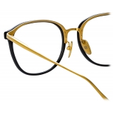 Linda Farrow - Occhiali da Vista Park D-Frame in Nero e Oro Giallo - LFL1483C1OPT - Linda Farrow Eyewear