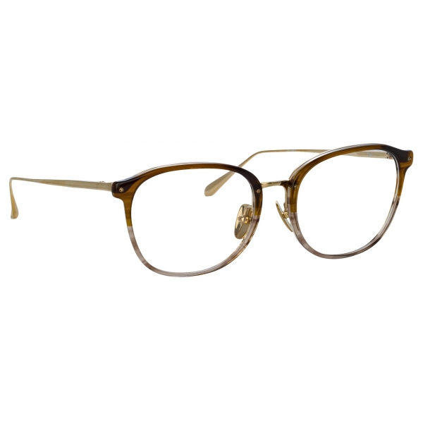 Linda Farrow - Occhiali da Vista Park D-Frame in Corno Caramello - LFL1483C3OPT - Linda Farrow Eyewear