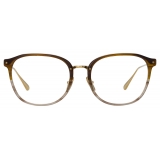 Linda Farrow - Occhiali da Vista Park D-Frame in Corno Caramello - LFL1483C3OPT - Linda Farrow Eyewear