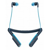 Skullcandy - Method BT Sport - Navy / Blue - Bluetooth Wireless Sweat-Resistant Sport Earbuds with Microphone - Neck Collar