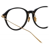 Linda Farrow - Pearce Oval Optical Glasses in Black (Asian Fit) - Linda Farrow Eyewear