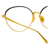 Linda Farrow - Occhiali da Vista Regina Cat Eye in Oro Giallo - Linda Farrow Eyewear