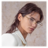 Linda Farrow - Occhiali da Vista Regina Cat Eye in Oro Giallo - Linda Farrow Eyewear