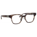 Linda Farrow - Occhiali da Vista Sanchez D-Frame in Corno Grigio - LFL1481C3OPT - Linda Farrow Eyewear