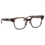 Linda Farrow - Occhiali da Vista Sanchez D-Frame in Corno Grigio - LFL1481C3OPT - Linda Farrow Eyewear