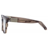 Linda Farrow - Occhiali da Vista Sanchez D-Frame in Corno Grigio - LFL1481C3OPT - Linda Farrow Eyewear