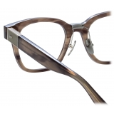 Linda Farrow - Occhiali da Vista Sanchez D-Frame in Corno Grigio - LFL1481C3OPT - Linda Farrow Eyewear