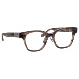 Linda Farrow - Sanchez D-Frame Optical Glasses in Grey Horn (Asian Fit) - LFL1481AC3OPT - Linda Farrow