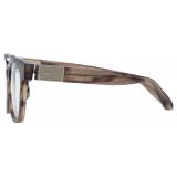 Linda Farrow - Sanchez D-Frame Optical Glasses in Grey Horn (Asian Fit) - LFL1481AC3OPT - Linda Farrow