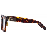 Linda Farrow - Sanchez D-Frame Optical Glasses in Tortoiseshell - LFL1481C2OPT - Linda Farrow Eyewear