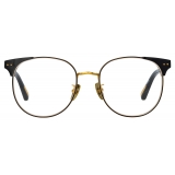 Linda Farrow - Spence Oval Optical Glasses in Black and Yellow Gold - LFL1507C1OPT - Linda Farrow