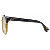 Linda Farrow - Spence Oval Optical Glasses in Black and Yellow Gold - LFL1507C1OPT - Linda Farrow