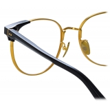 Linda Farrow - Spence Oval Optical Glasses in Black and Yellow Gold - LFL1507C1OPT - Linda Farrow