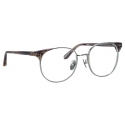 Linda Farrow - Spence Oval Optical Glasses in Grey Horn - LFL1507C3OPT - Linda Farrow Eyewear