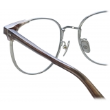 Linda Farrow - Occhiali da Vista Spence Ovali in Corno Grigio - LFL1507C3OPT - Linda Farrow Eyewear