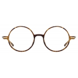 Linda Farrow - Occhiali da Vista Spire Rotondi in Tabacco Tartaruga (Asian Fit) - Linda Farrow Eyewear