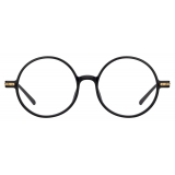 Linda Farrow - Spire Round Optical Glasses in Black - Linda Farrow Eyewear