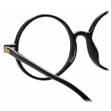 Linda Farrow - Occhiali da Vista Spire Rotondi in Nero - Linda Farrow Eyewear