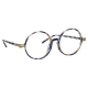 Linda Farrow - Spire Round Optical Glasses in Blue Tortoiseshell - Linda Farrow Eyewear
