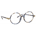 Linda Farrow - Occhiali da Vista Spire Rotondi in Tartaruga Blu - Linda Farrow Eyewear