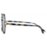 Linda Farrow - Occhiali da Vista Spire Rotondi in Tartaruga Blu - Linda Farrow Eyewear