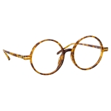 Linda Farrow - Occhiali da Vista Spire Rotondi in Tabacco Tartaruga - Linda Farrow Eyewear