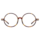 Linda Farrow - Spire Round Optical Glasses in Tortoiseshell - Linda Farrow Eyewear