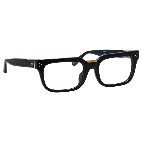 Linda Farrow - Yoan Angular Optical Glasses in Black - LFL1482C1OPT - Linda Farrow Eyewear