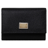 Dolce & Gabbana - Black Branded Tag Wallet - Dolce & Gabbana Exclusive Luxury Collection