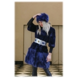 Miriam Tirinzoni - Fox Fur Headpiece - Blue - Headwear - Luxury Exclusive Collection