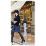 Miriam Tirinzoni - Fox Fur Headpiece - Blue - Headwear - Luxury Exclusive Collection