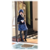 Miriam Tirinzoni - Copricapo in Pelliccia di Volpe - Blu - Copricapo - Luxury Exclusive Collection