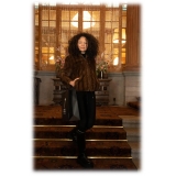 Miriam Tirinzoni - Mink Bomber Jacket - Brown - Jacket - Luxury Exclusive Collection