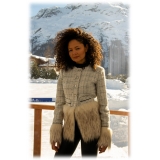 Miriam Tirinzoni - Jacket with Matching Faux Fur Details - Cream - Jacket - Luxury Exclusive Collection